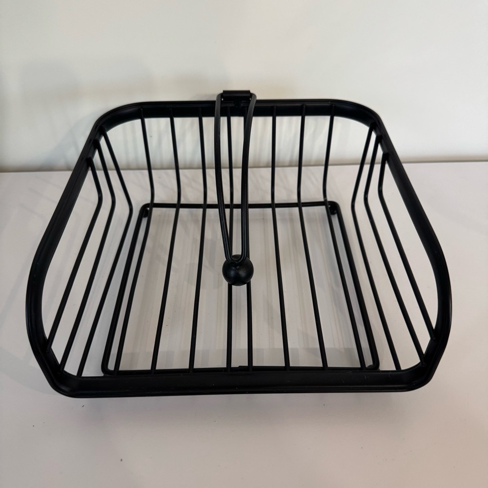 Heavy Duty Weighted Steel Metal Flat Napkin Holder Black